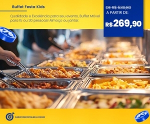 Buffet Movel Buffet Festa Kids Qualidade e Excelencia no seu evento para 15 pessoas ou 30 pessoas