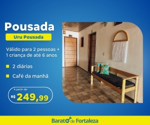 Super Oferta Bdf Uru Pousada Jeri Bdf Diarias Hospedagem Cafe da manha Curta o sol e o mar Jericoacoara