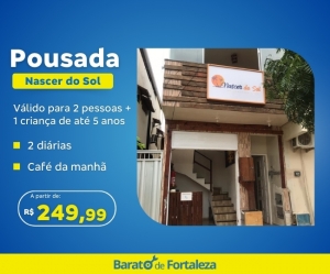 Super Oferta Bdf Viva o paraiso de Jericoacoara na Pousada Nascer do Sol