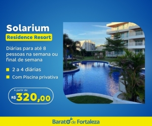 Super Oferta Bdf no Resort Solarium Apartamentos com Total Conforto Próximo a Praia em Aquiraz Diarias