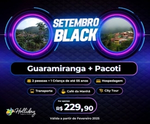 Setembro Black Pacote de viagem Guaramiranga Pacoti