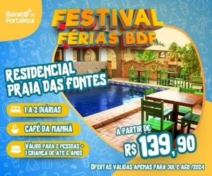 Festival Ferias Bdf Residencial Praia das Fontes Beberibe Pousada Hospedagem Familia Diarias Cafe da manha
